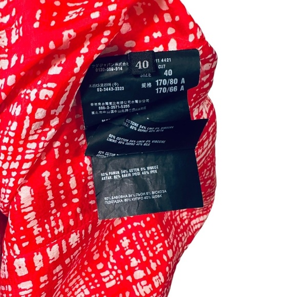 PRADA Tweed Jackie Red Dress Knee Length size 40 Short Sleeve - Picture 10 of 14